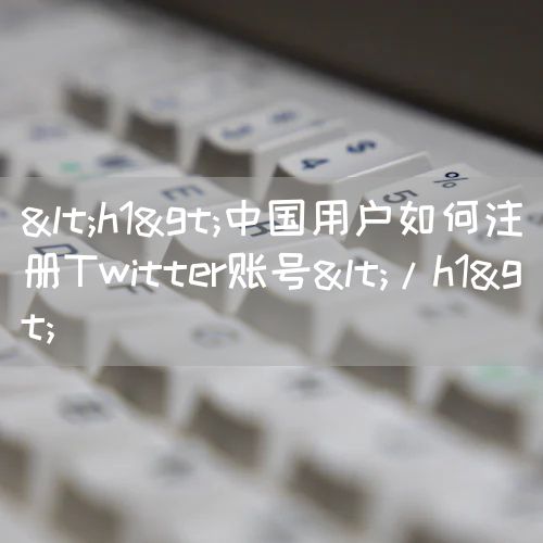 <h1>中国用户如何注册Twitter账号</h1>