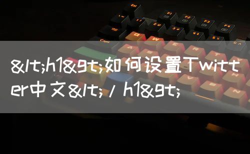 <h1>如何设置Twitter中文</h1>